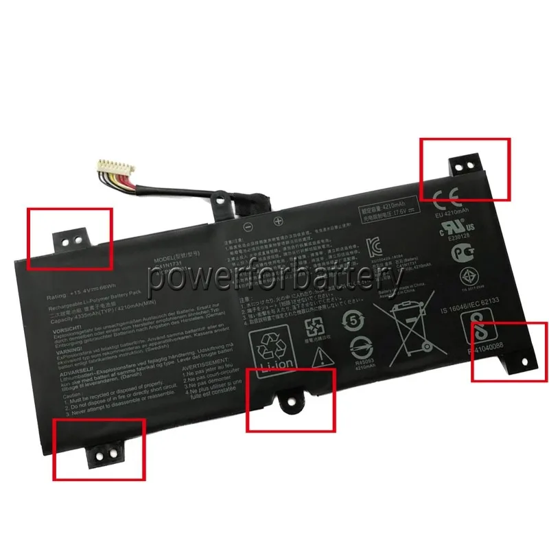 

C41N1731 C41N1731-2 портативный компьютерный аккумулятор для GL504 GL504GM GL504GS G731-
