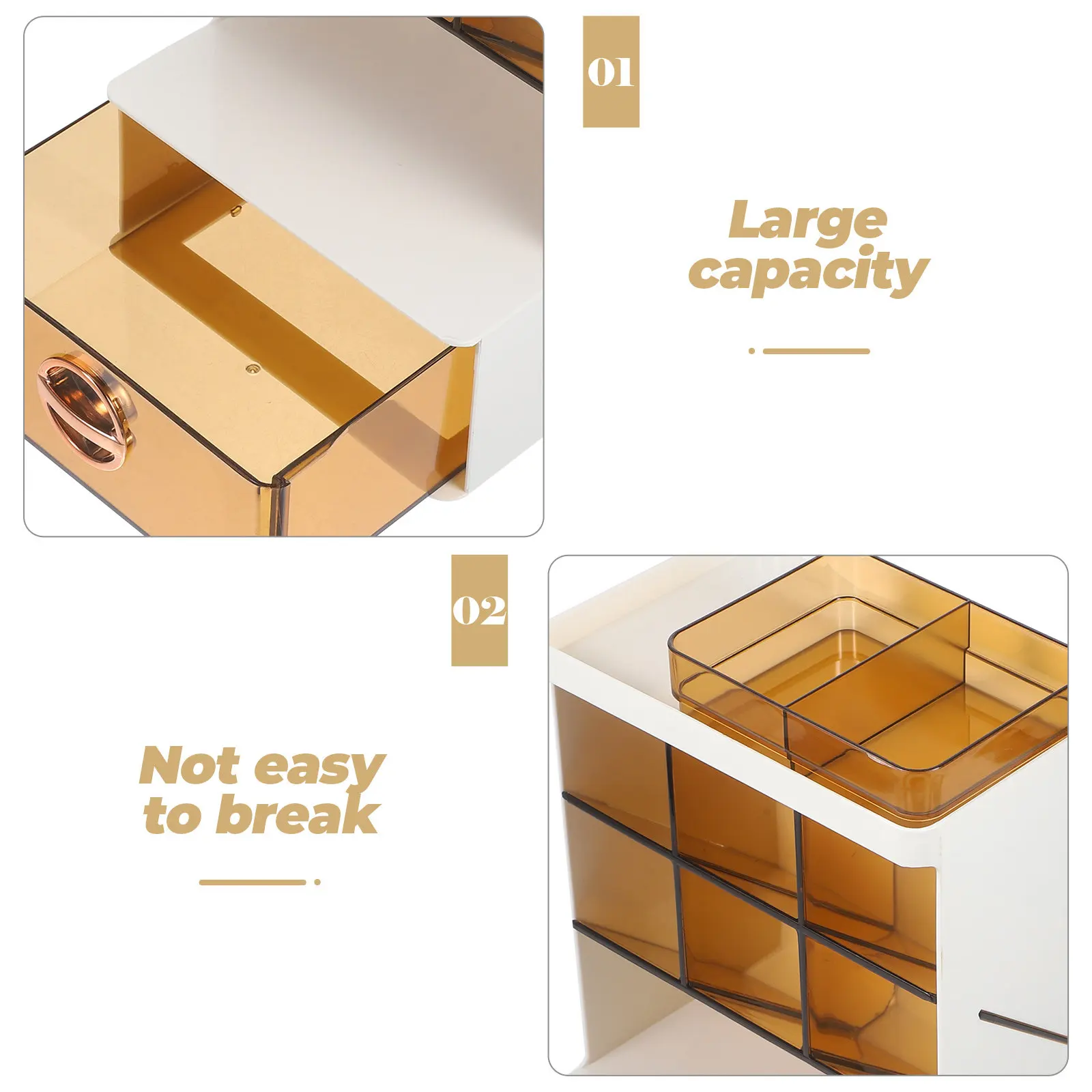 Compact Desktop Pen Holder Organizer Multi-Grid Plastic Desk Organizer School Office Stationery Storage Box for Pens Markers