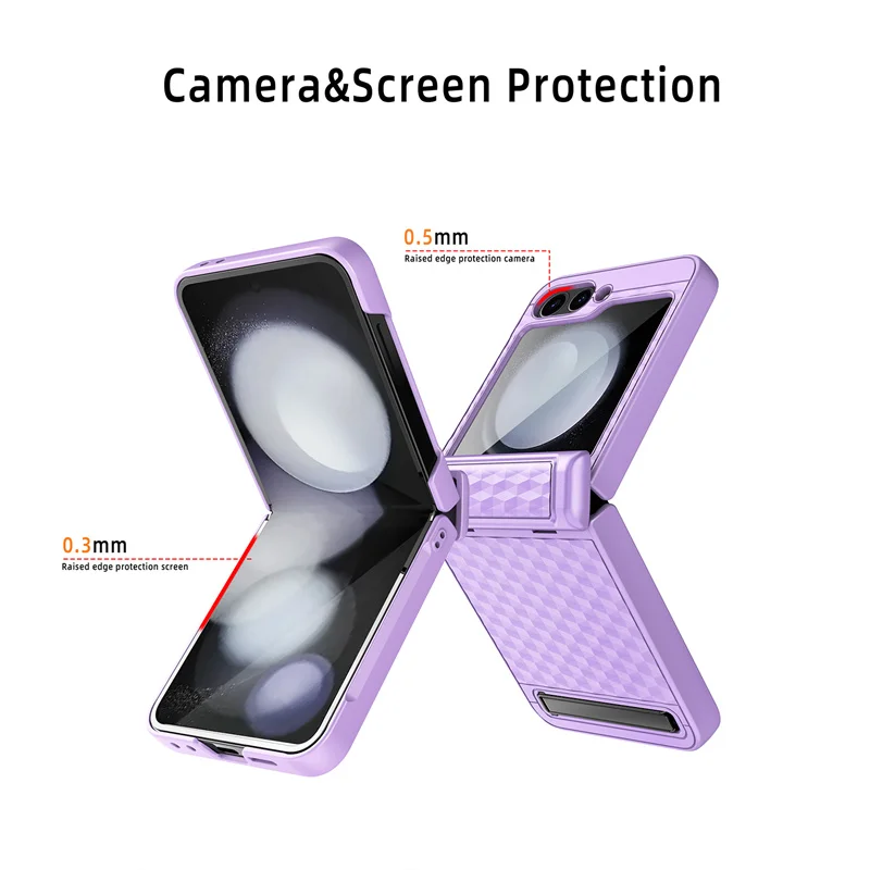 

New all Inclusive Spring Magnet invisible Bracket Phone Case For Samsung Z Flip 6 With Lens Film Phone Protection Cover