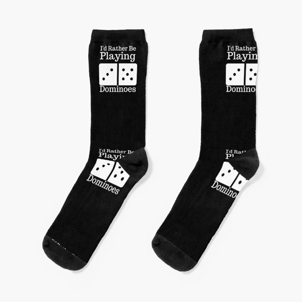 I'd rather be playing dominoes Socks gym christmas gifts Girl'S Socks Men's