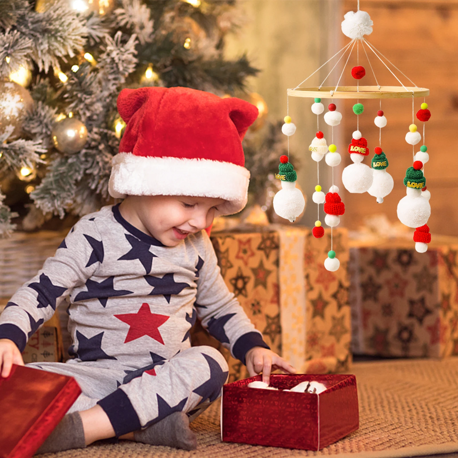 Mobile pour berceau de bébé de 0 à 12 mois, jouets pour nouveau-né, clochette, hochets, cadeau pour enfants