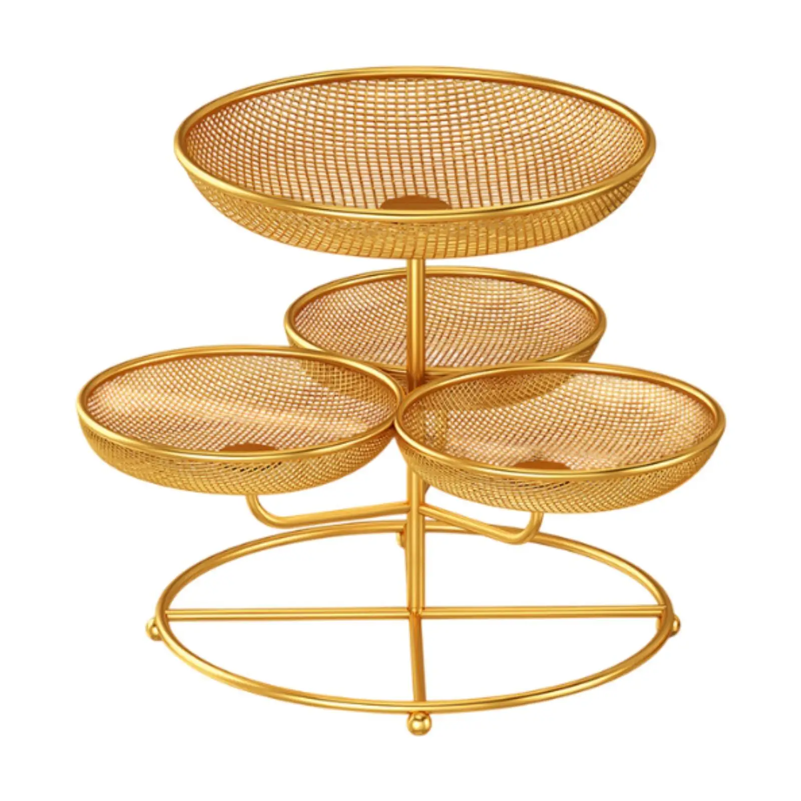 

Multi Tirer Fruit Basket Serving Bowl Snack Container Countertop Space Saver