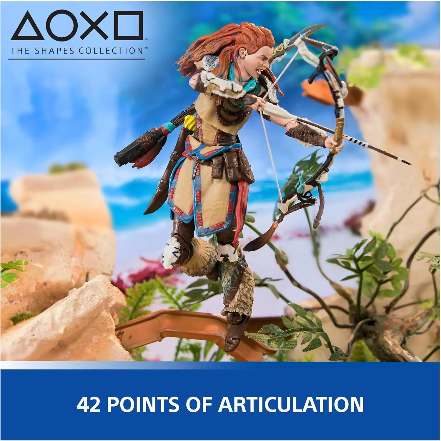 PlayStation Horizon Forbidden West, Deluxe 6” Aloy Action Figure with 15 Accessories, for PS5 Fans & Collectors Ages 17+