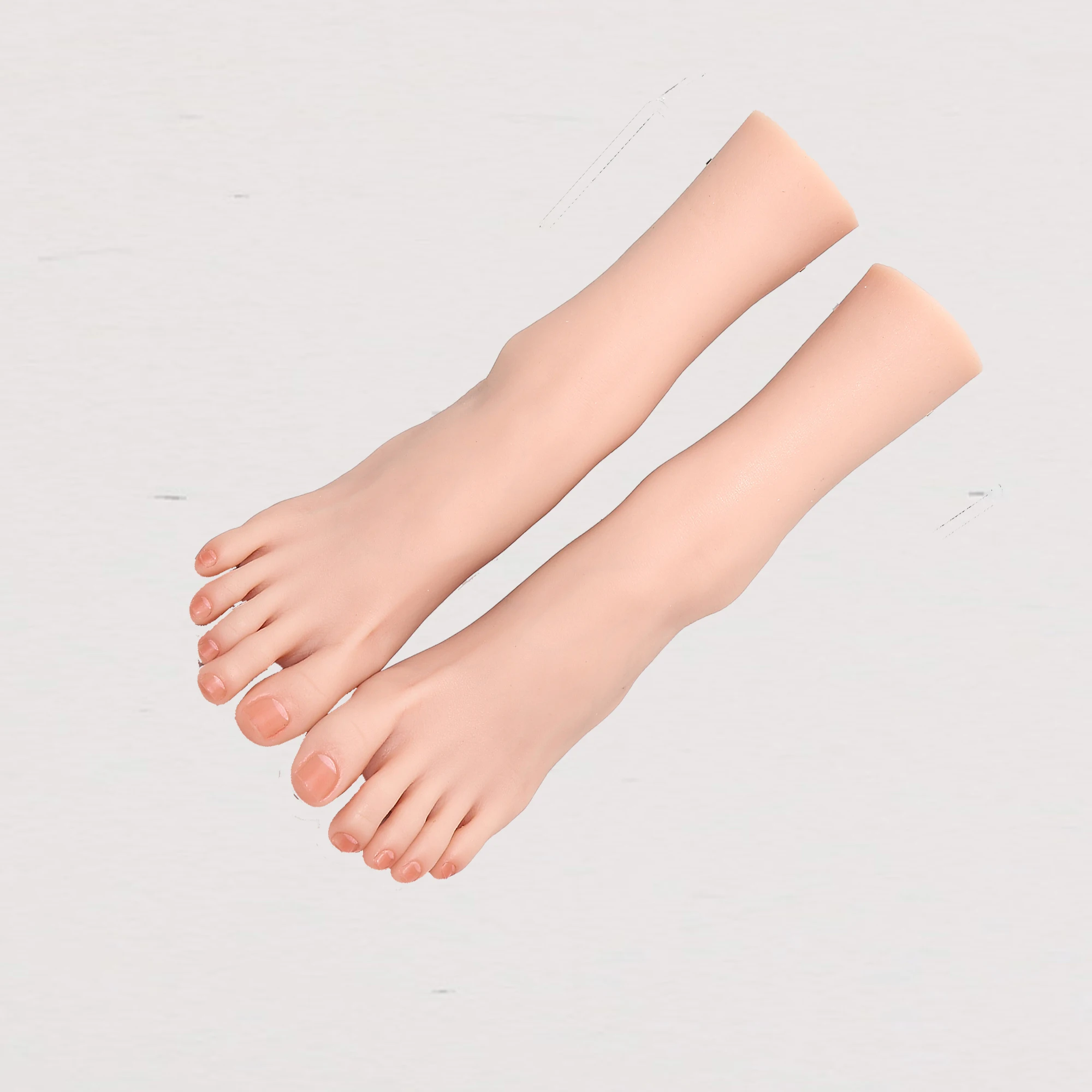 

Silicone Female Foot Model Simulation Fake Nail Art Lifelike Foot Mannequin Feet Fetish Footjob Shoes Sock Display Props ZH3725