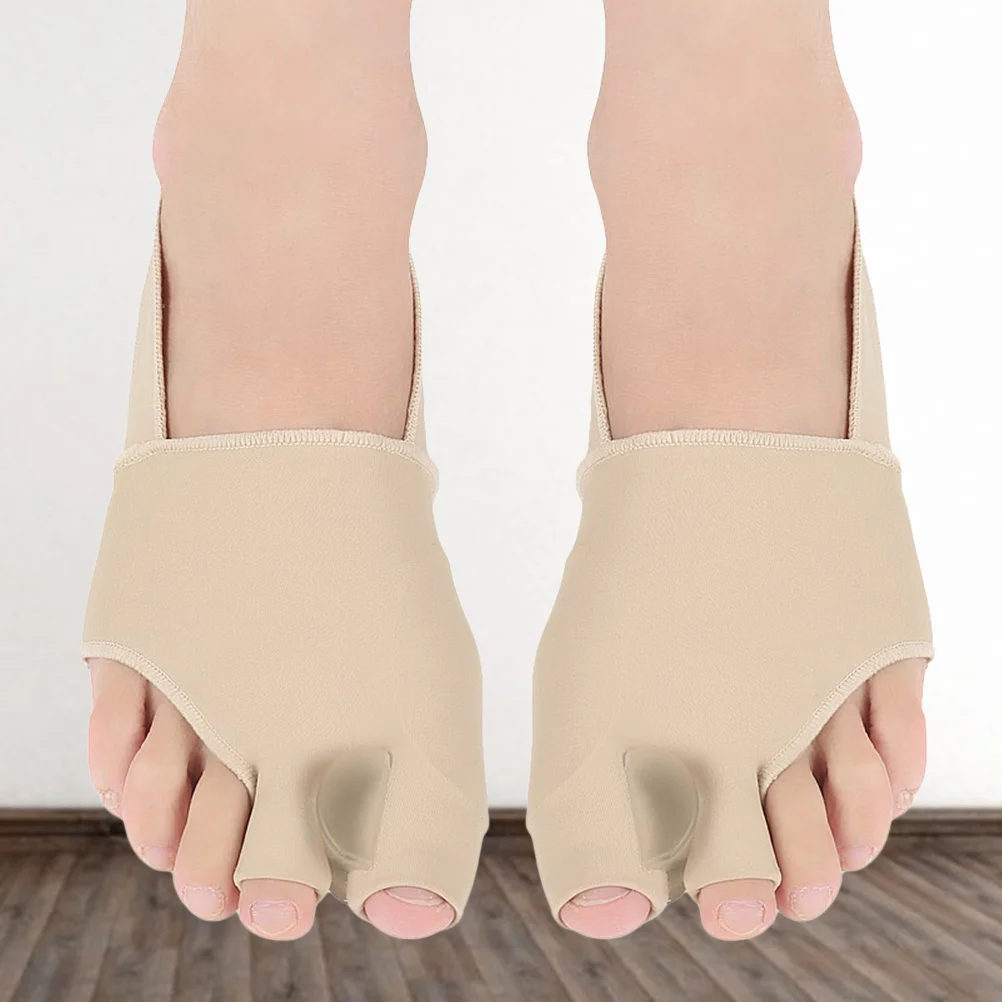 

1Pair Thumb Bunions Protector Ease Foot Pain Hallux Valgus Corrector Toes Separator Comfortable Silicone Gel Socks L