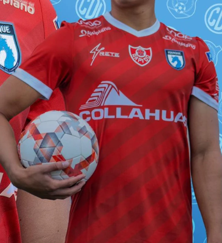 New Deportes Iquique Football Jersey Short-Sleeve Oversized Breathable Trendy Checkered Pattern Sportswear Family Kids Tees