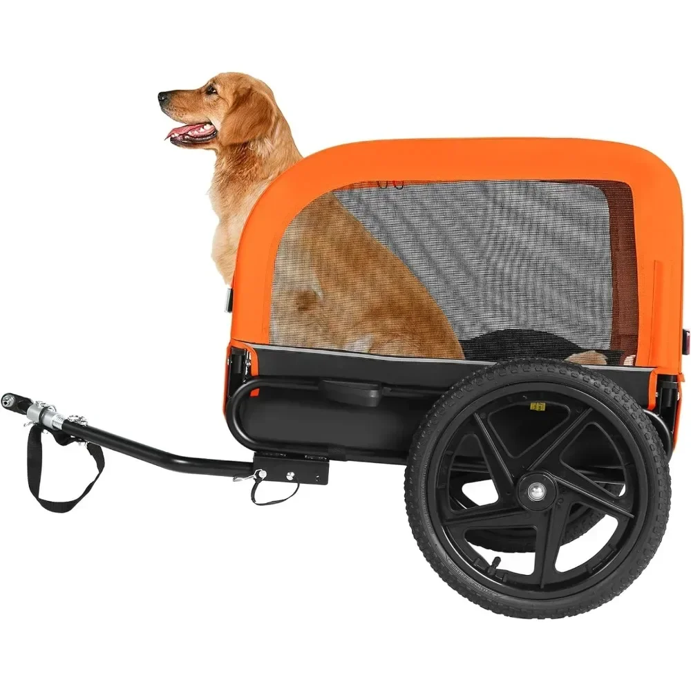 

Dog Bike Trailer, Dog Cart for Bicycle, Suitable for Small and Medium Pets, Easy Folding Cart Frame, Quick Release Wheel, Non-SL