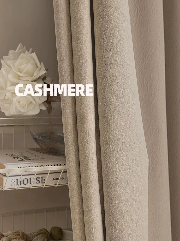 Custom Size Chenille Cheese Cashmere Cream Style Curtains for The Whole House Customized Balcony Full Blackout Bedroom New Style
