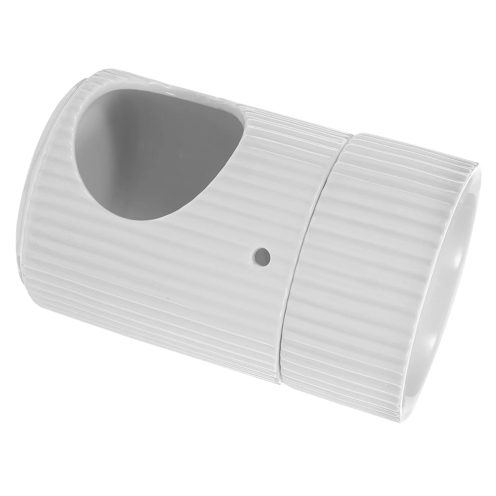 

Ceramic Aromatherapy Oil Burner Wax Melt Burner 150Ml Striped Design Decorative Essential Oil Diffuser for Home Office