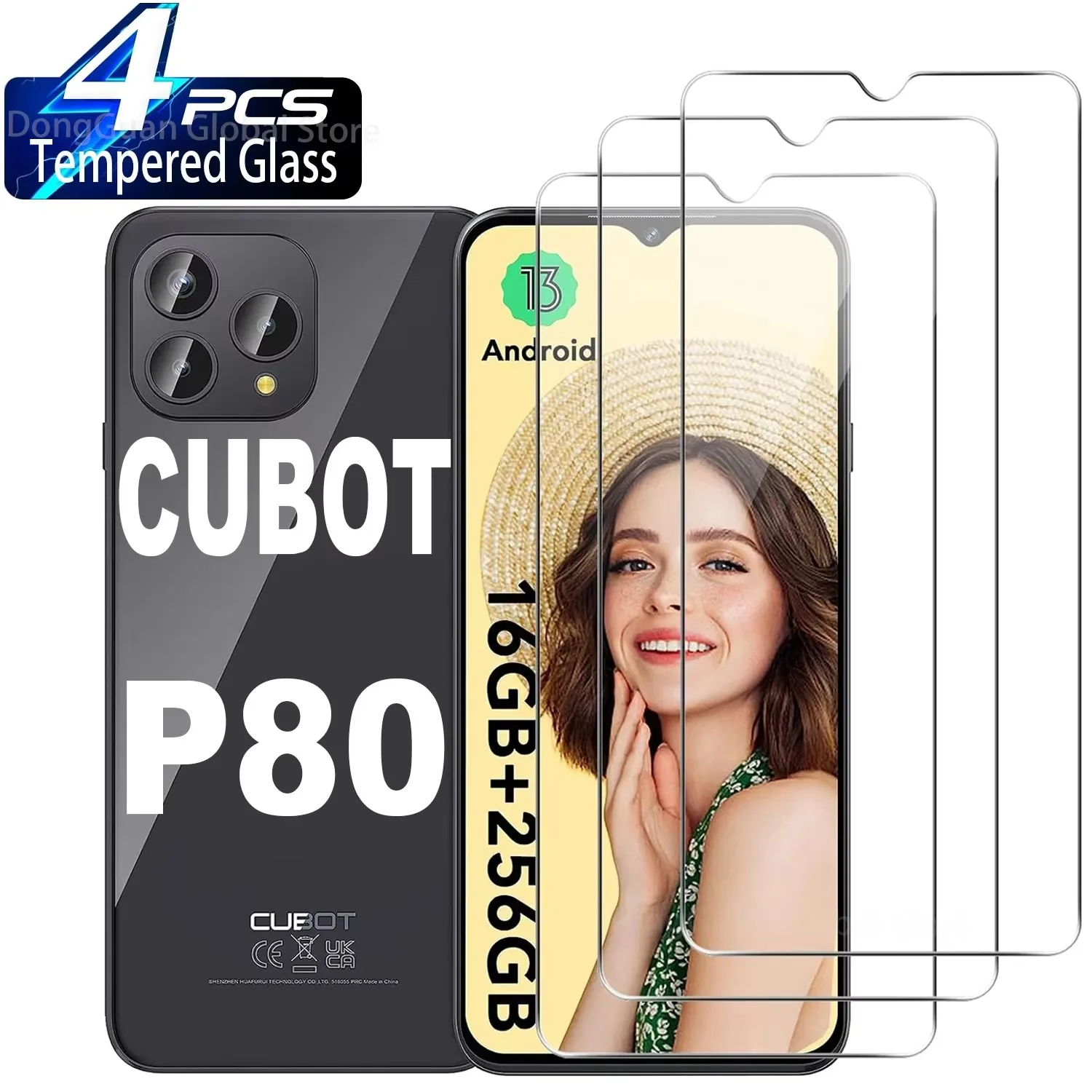 

For CUBOT P80 Tempered Glass Screen Protector Glass Film