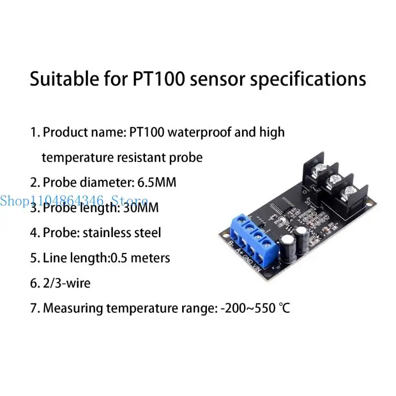 652F Pt100 Metal Thermistor Thermocouple Temperature Sensors Transmitter Rs485 Modubs Rtu Module Industrial Application