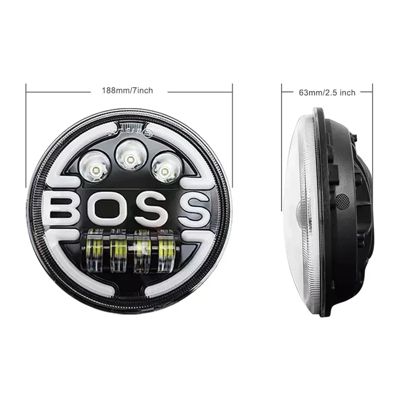 Seven-inch Headlights BOSS Car Lights Daytime Running Lights Turn Headlights LED High and Low Beam Headlights