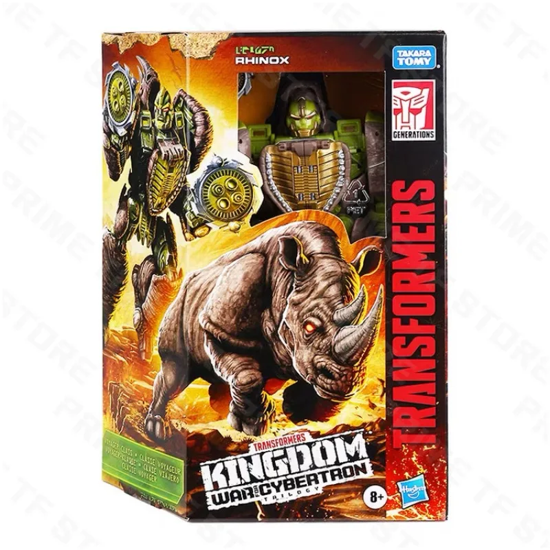 Original Hasbro Transformers War for Cybertron Kingdom F1119 Rhinox Voyager-Klasse Anime-Figur, Action-Spielzeug, Modell, Geschenk