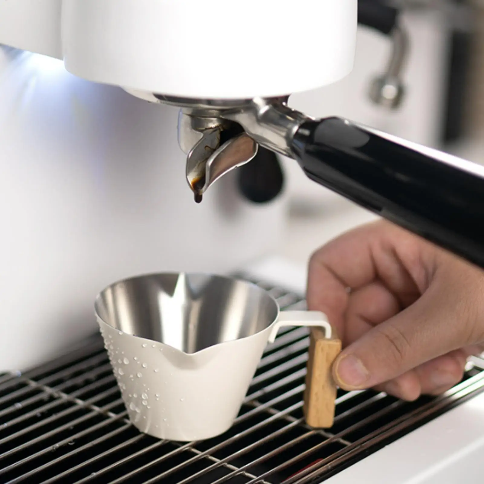 Coffee Cup 100ml Espresso Extraction Cup Stainless Steel with Scale Exquisite Ounce Coffee Cup Home Kitchen Cafe Accesso