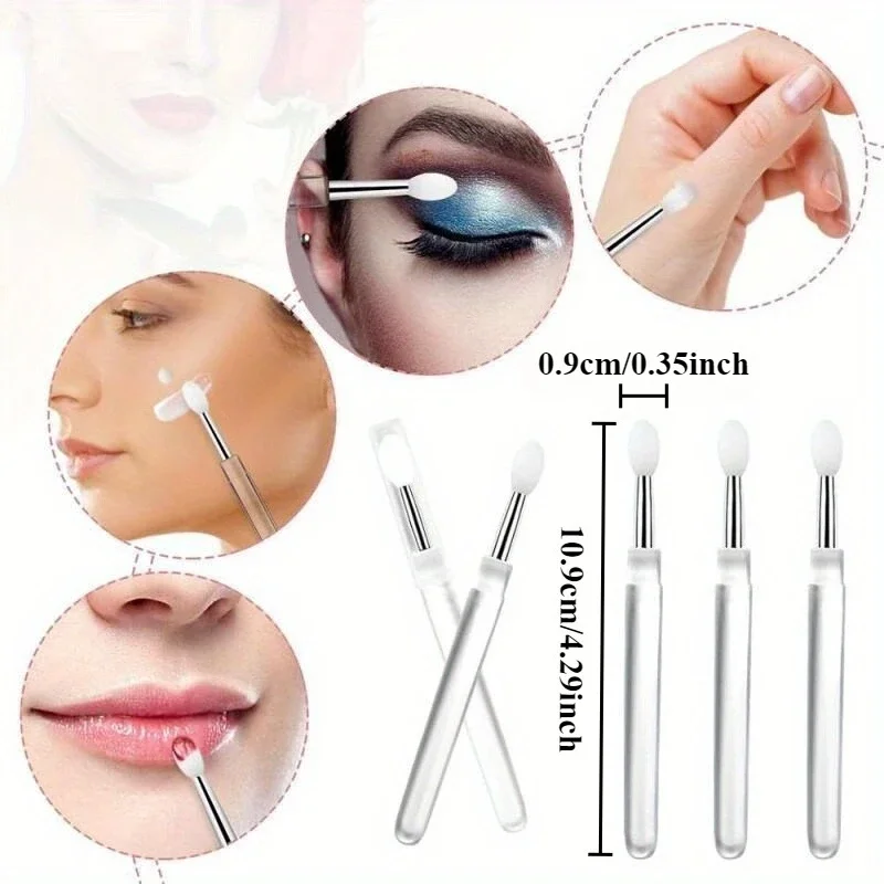 Nail powder application brush, reusable lip brush nail art brush suitable for nail art eye shadow makeup