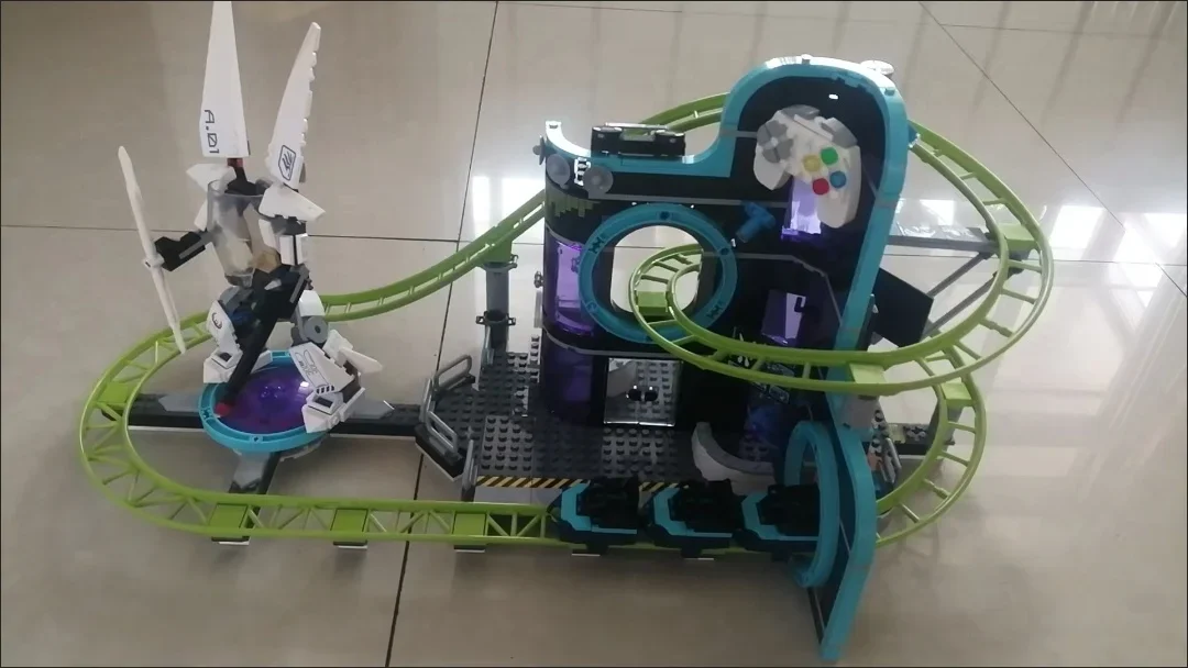 

986 шт. робот World американские горки модель Moc кирпичи строительные блоки город парк наборы для детей игрушки подарки на Рождество и день рождения