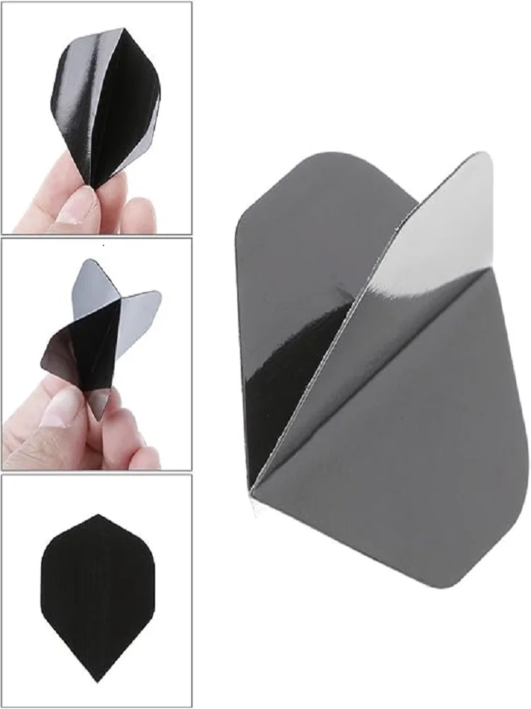 Plumes de fléchettes solides en cuir chevelu, ailes de haute qualité, 6 ensembles de vols en 6 couleurs, accessoires pour jeux de fléchettes à pointe, 6 pièces