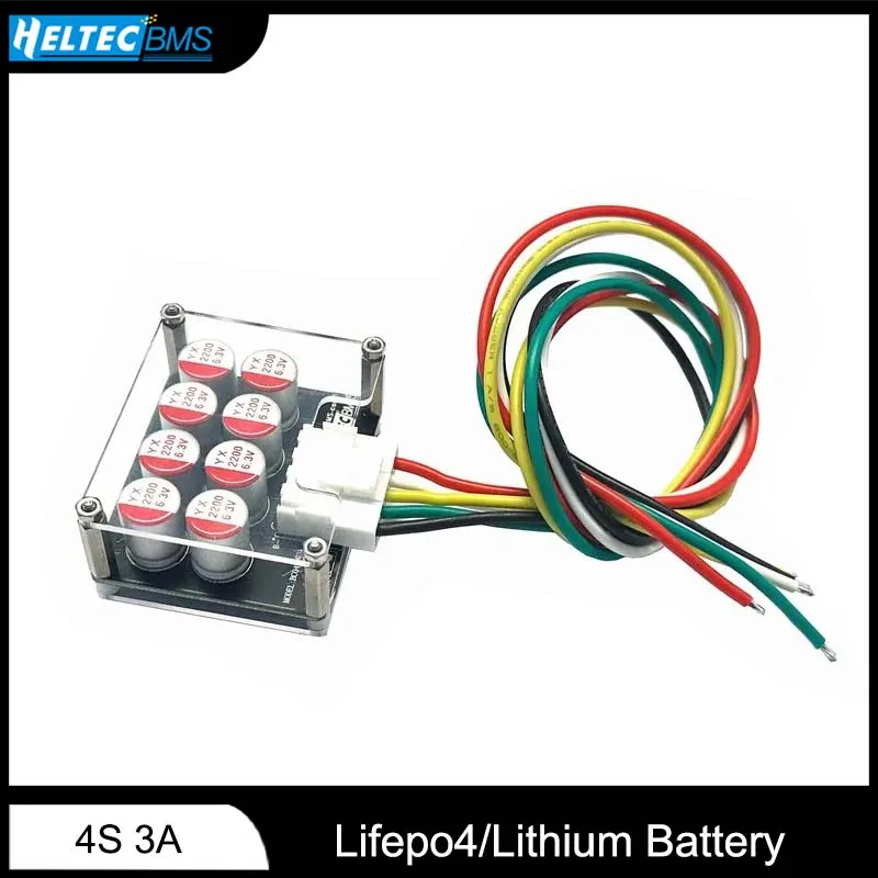 HeltecBMS 3A 4S Lifepo4 Active Balancer Lifepo4/Lipo Battery Energy equalization Capacitor Balance with Anti static acrylic