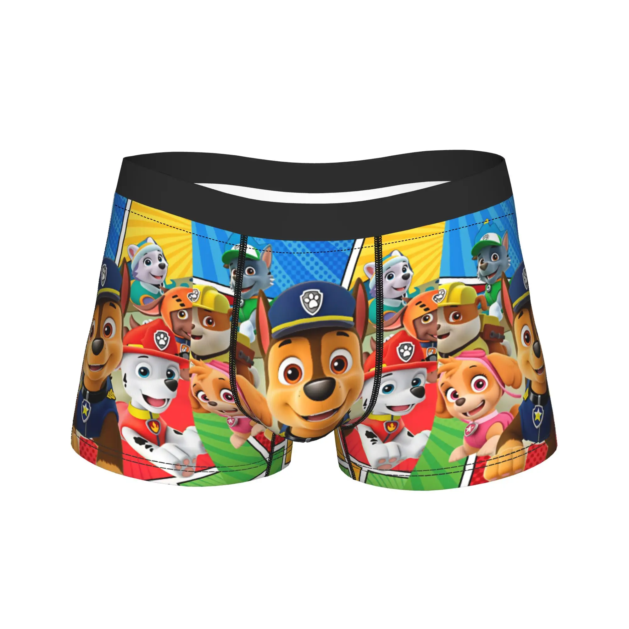 Paw Dogs Comic Panel Main Team Underwear  Men's Boxer Brief Comfortable Boxershorts Trenky Design Plus Size Underpants