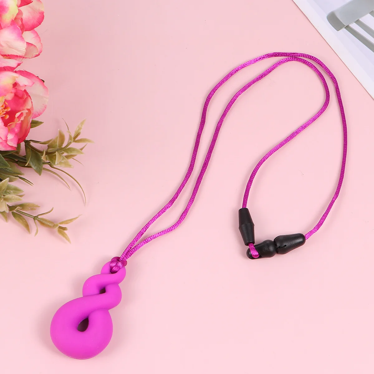 

3Pcs Silicone Teething Necklace Baby Chew Chain Food Grade Dental Pacifier Soothing Chewing Necklace New Mom Gift