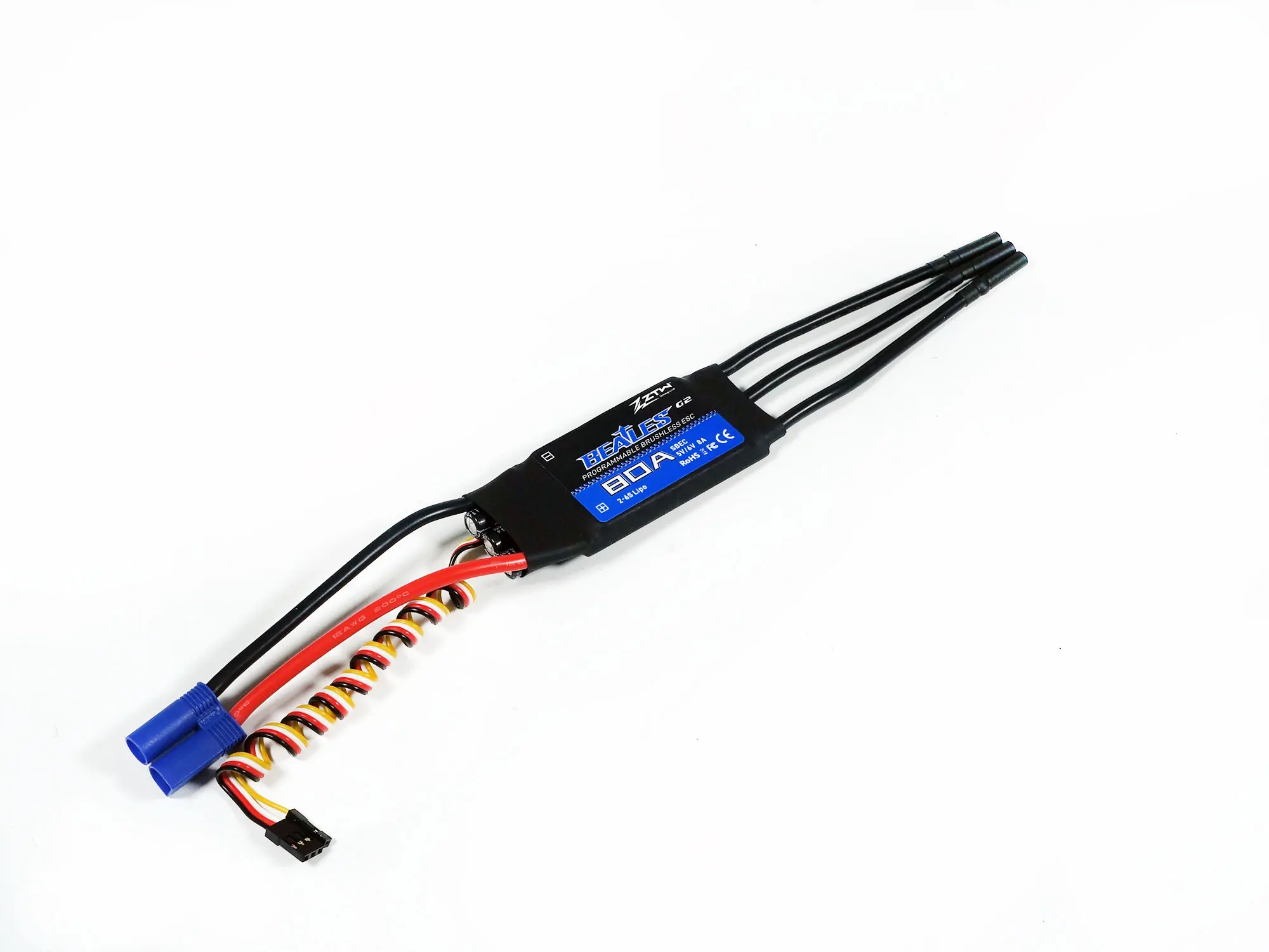 

DW Hobby ZTW Beetle 60A 80A Brushless ESC Electronic Speed Controller 2-6S Lipo BEC Output for RC Airplane Fixed Wing Drone