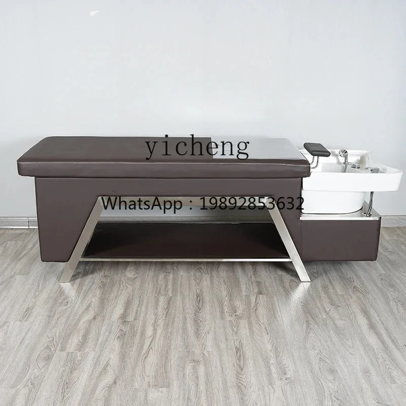 MR-16  Barber Shop Shampoo Bed Ceramic Basin Hair Salon Hair Salon Lying Flat Massage Head Therapy Hair Care Beauty Bed