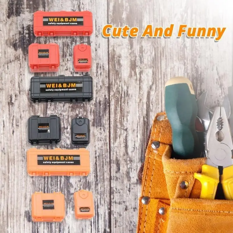 Boîtier boîte à outils Équipement d'équipement pour les pièces intérieures voiture camion SCX24 TRUNT MODÈLE MODÈLE