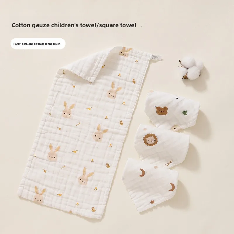 2PCS.Newborn 100% Cotton Gauze Burp Cloths—Ultra-Soft Baby Washcloths.Breathable,skin-friendly, super absorbent&easy to clean.
