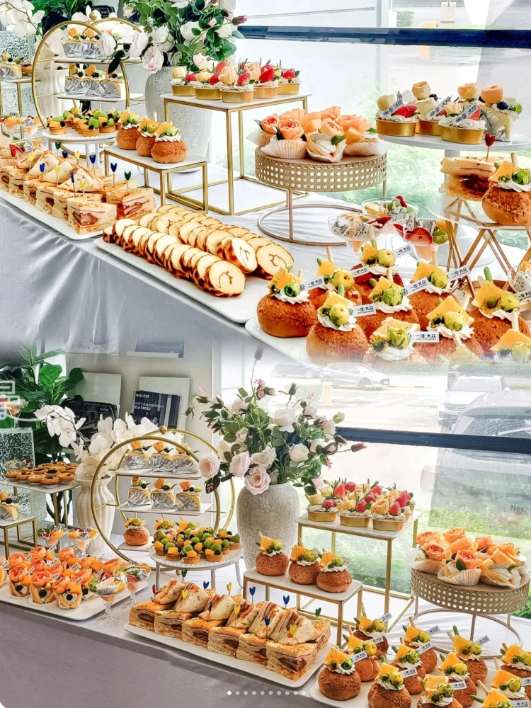 Imagem -03 - Buffet Riser Bandeja Acrílica Alimentos e Bebidas Display Stand Bolo de Doces Cupcake Biscoitos Sanduíche Titular Casamento Decoração de Aniversário