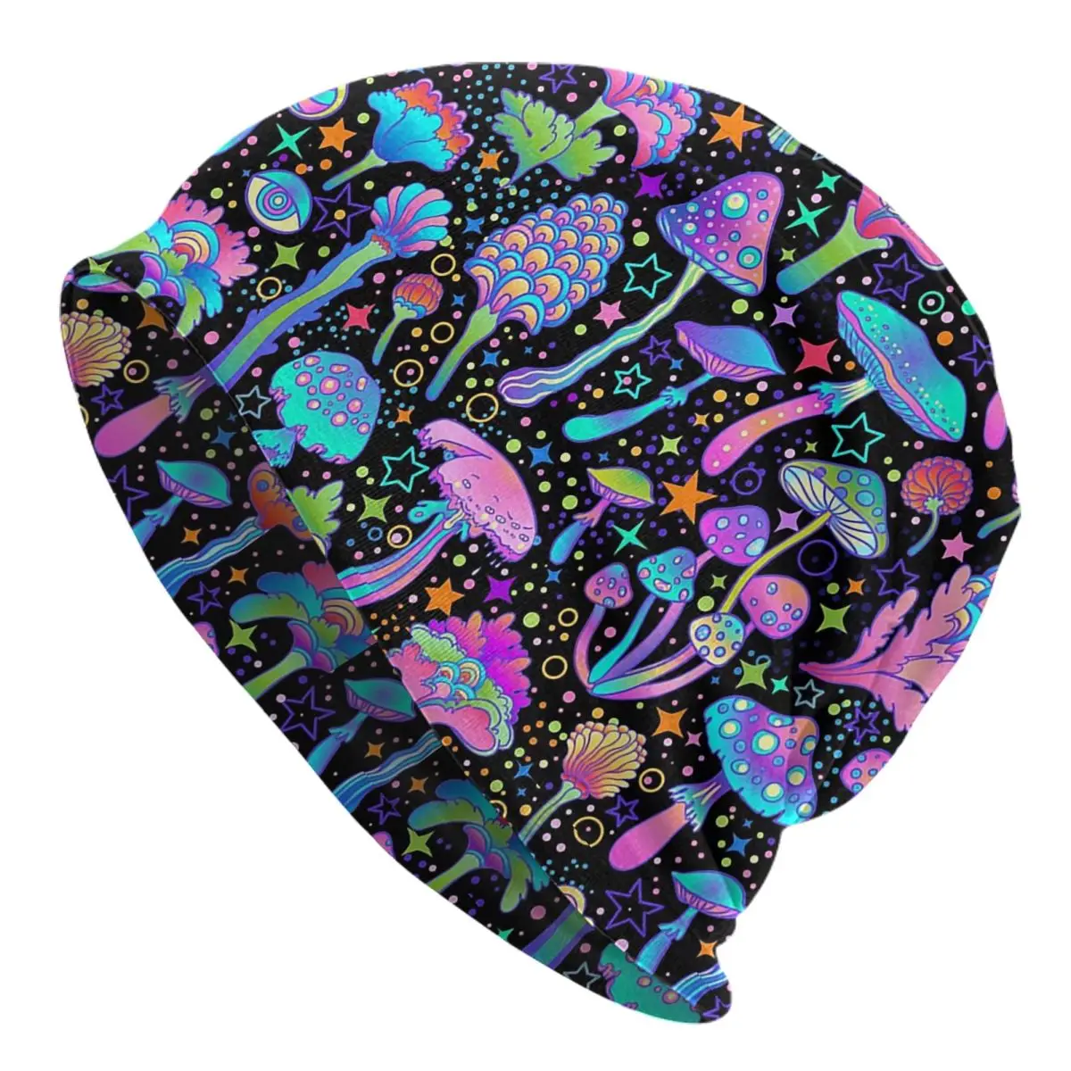 Psychedelic Magic Mushrooms Print Lava Men Women Adult Beanies Caps Knitted Bonnet Hat Warm Fashion Autumn Winter Skullies Hats