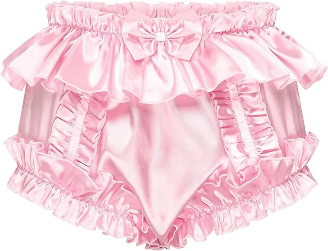 

Adult French Baby Cross Dresser Light Pink Shorts Customizable Sissy Maid Daily Neutral Party Dress up Accessory