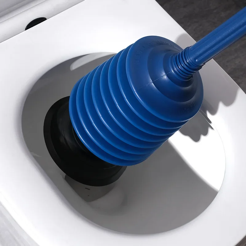 Toilet Plunger High Pressure Thrust Strong Suction Cup Multi-layers Long Handle Manual Bathroom Toilet Dredger Clog Remover