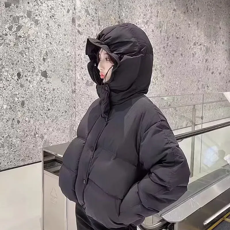 Winter Coat Women 2024 Fashion Winter Jacket Women Cotton padded Warm Parkas Outwear Short Hooded Solid Female Jackets Clothing