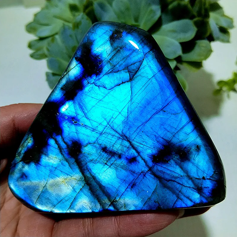

AA Natural Stone Blue Labradorite Crystal Freeform Witchcraft Meditation Energy Exorcise Feng Shui Crystal Room Decor