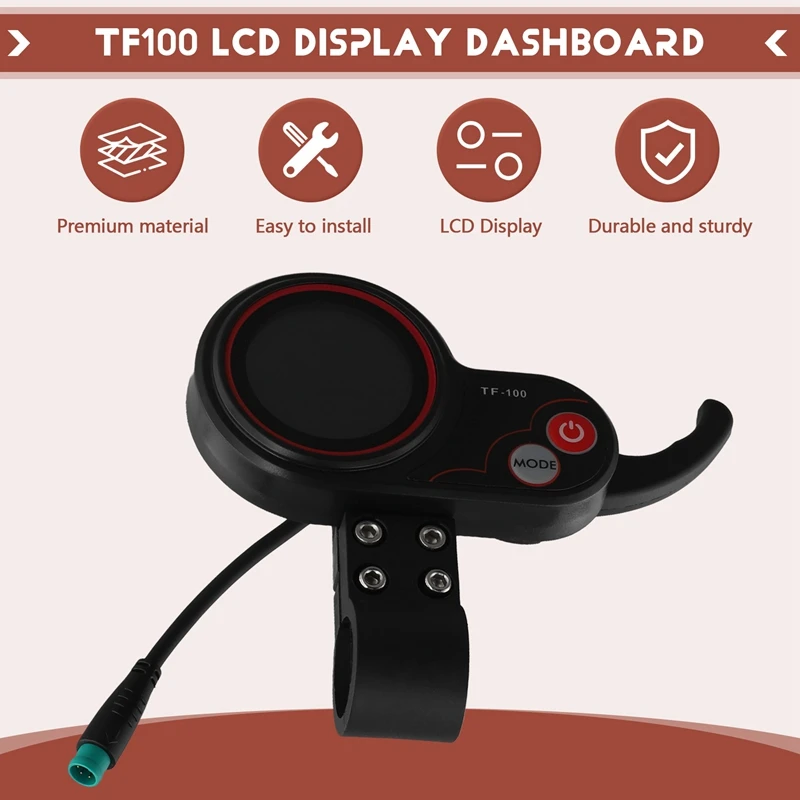 TF100 LCD Display Dashboard 5PIN+36V/48V 350W Controller Kit For Electric Scooter Electric Bicycle