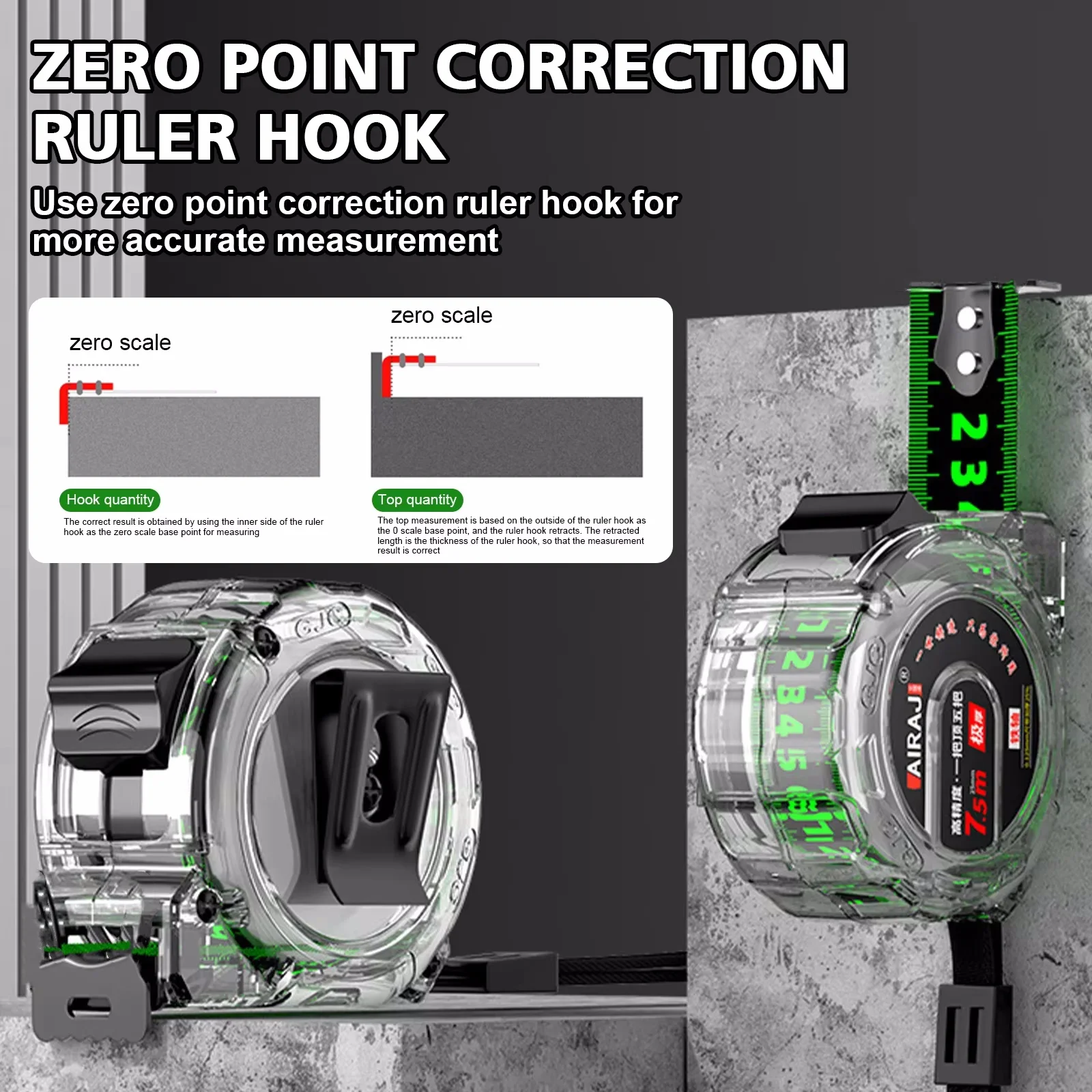 3/5/7.5/10M High Precision Laser Inkjet Coding Box Self-Locking Tape Measure Measuring Tools Fluorescent Wide Meter Ruler