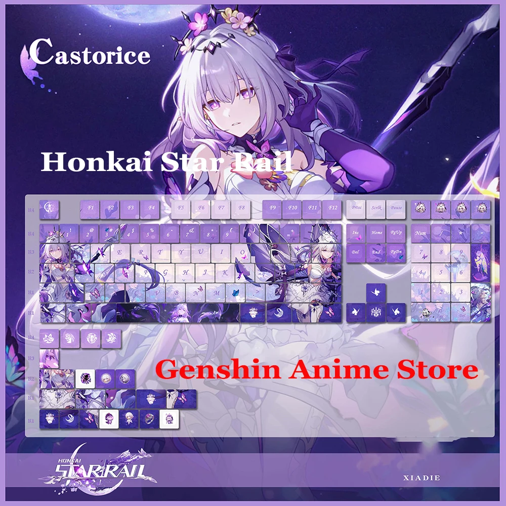 honkai-star-rail-castorice-purple-pbt-key-caps-cosplay-props-axis-side-engraved-mechanicale-keycaps-gaming-tabletop-supplies
