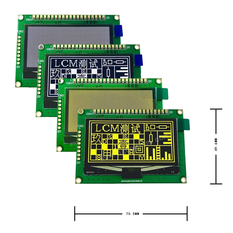 Oled 2.42 Inch 12864 Oled-scherm 128X64 Geel Karakter Oled Display Module Ssd1309zc Drive 3.3V Voeding