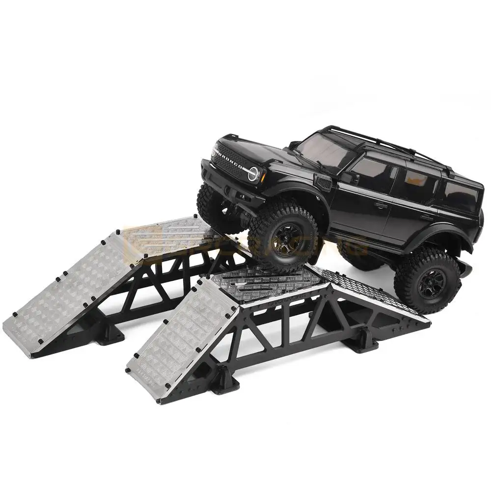 

Simulated Single-sided Bridge With Stainless Steel Deck Pla For 1/10 Rc Crawler Car Trx4 Axial Scx10 Redcat Yikong Rgt Rc Car
