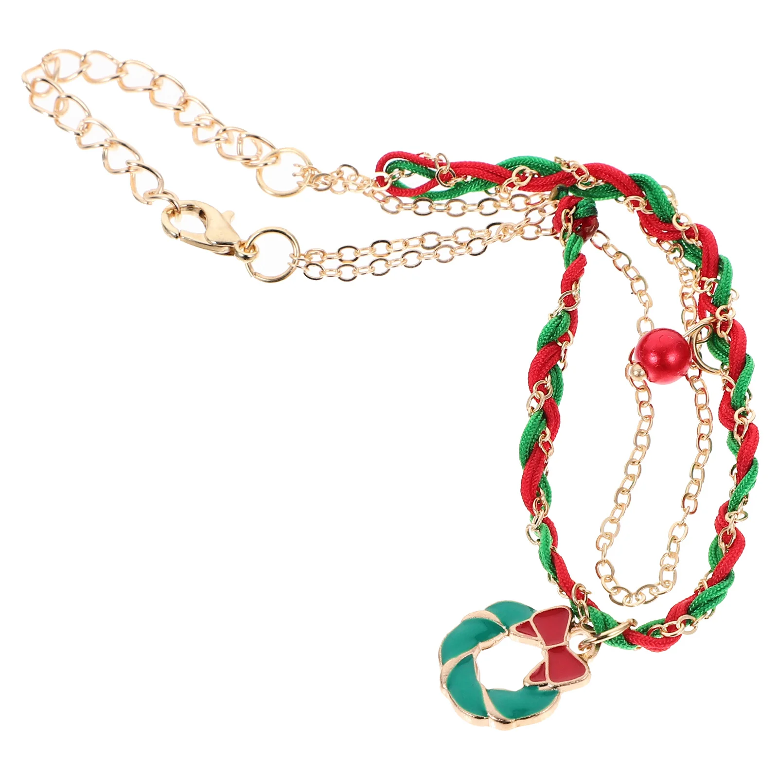 عيد الميلاد المنسوجة سوار أنيق عيد الميلاد سحر المعصم سلسلة الزخرفية مهرجان سوار هدية للنساء الرجال سلسلة المعصم جميلة #6