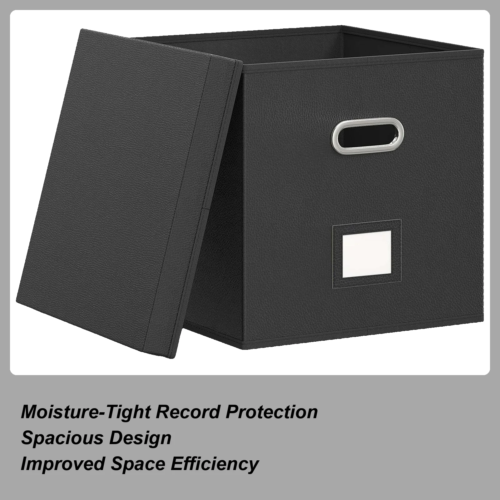 

Record Storage Box Waterproof Stackable Record Case With Lid Media Storage For Student Travel Family Moving Music DJ Photography