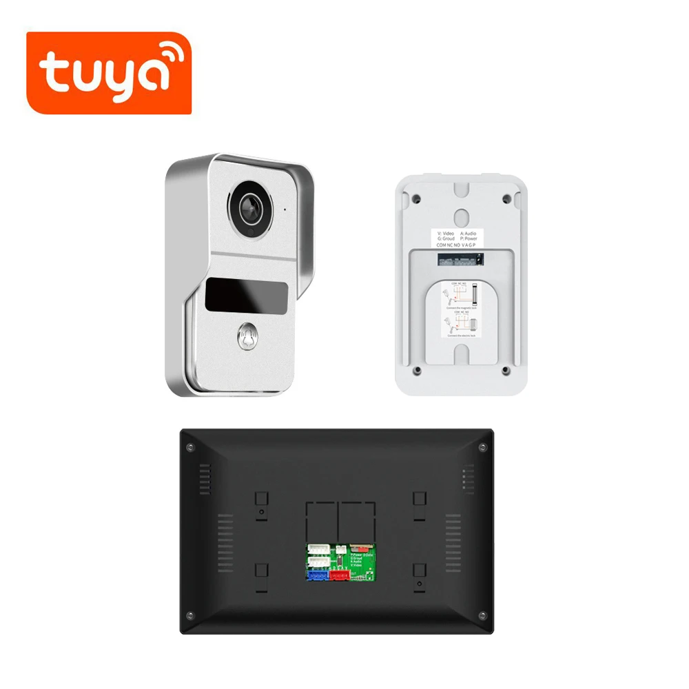 7 بوصة شاشة 2V1 2MP 1080P سلك تويا APP AHD جرس باب واي فاي ترك رسالة 140 درجة زاوية واسعة فيديو باب الهاتف نظام اتصال داخلي #4