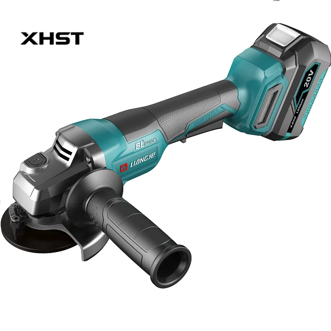 Профессиональная аккумуляторная угловая шлифовальная машина с дисковыми насадками 100/115/125 мм для строительных работ и полировки, с лопастным переключателем.
