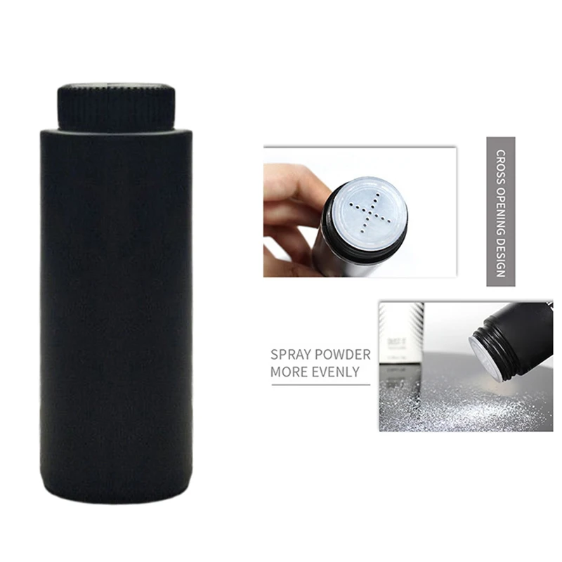 1PC 100ML/150ML Black Talcum Powder Bottle Refillable Cosmetic Powder Dispenser Plastic Powder Container Empty Pots Bottles