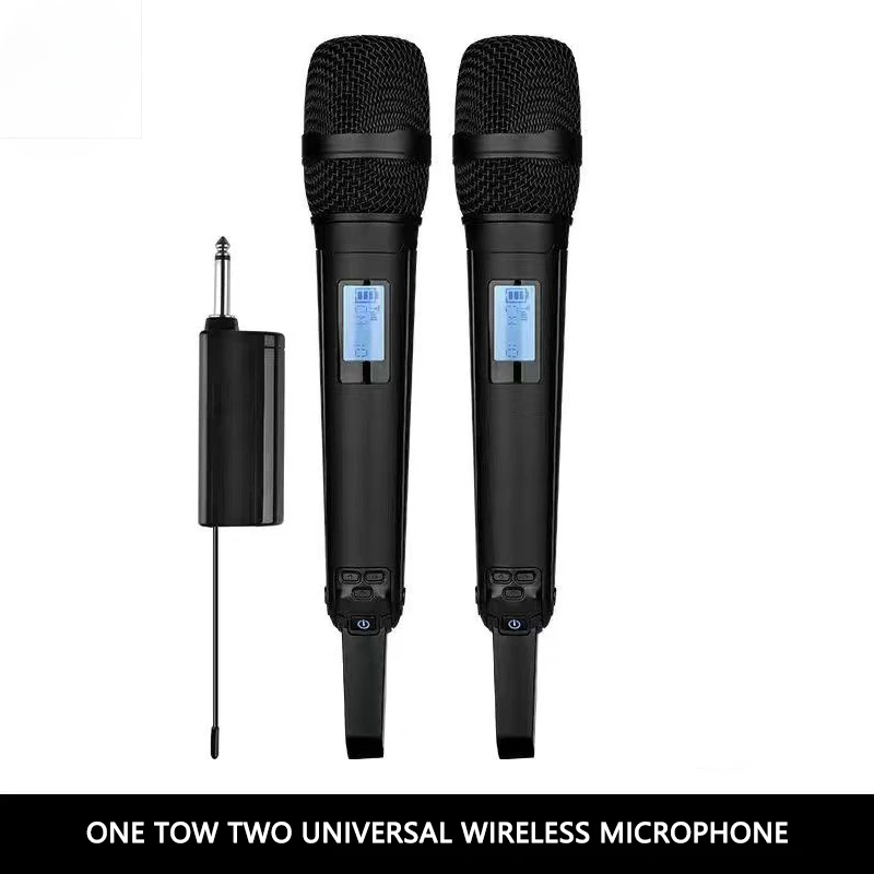 Original SKM9000 Wireless Microphone Universal One Drag Two U-Band FM Home Sound Card Stereo Outdoor Karaoke Stage Hot Sale New