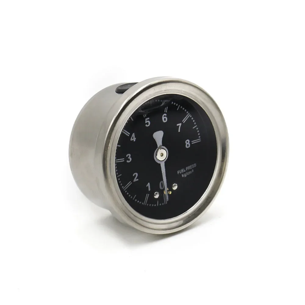 Liquid Filled Fuel Press Pressure Gauge BLACK Regulator R32 R33 R34 S15 Universal JDM