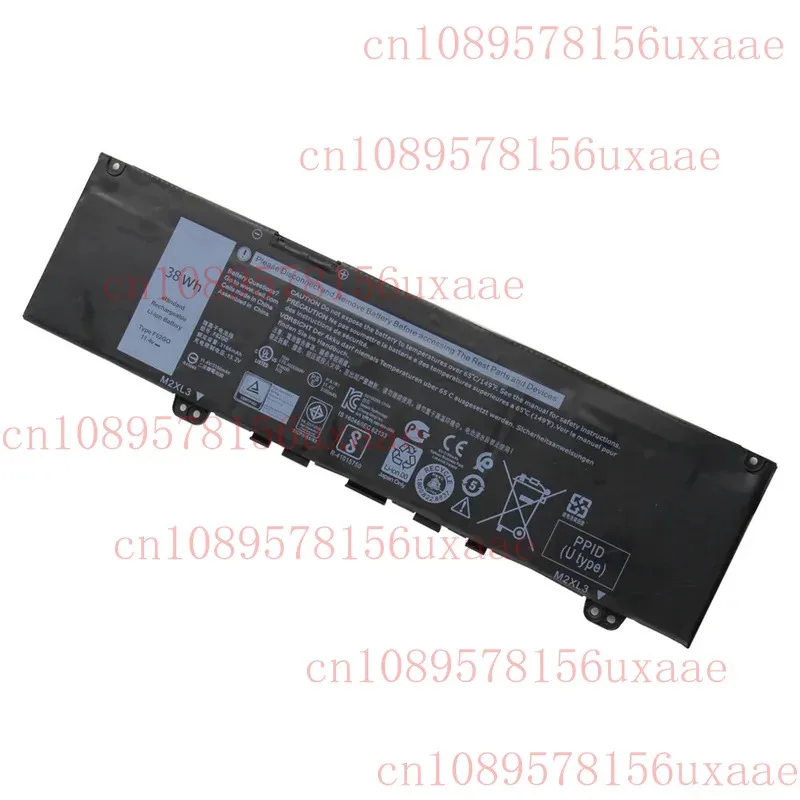 بطارية 38Wh F62G0 لجهاز Dell Inspiron 13 7000 2-in-1 Series 7373 7370 7380 7386 XMSJ