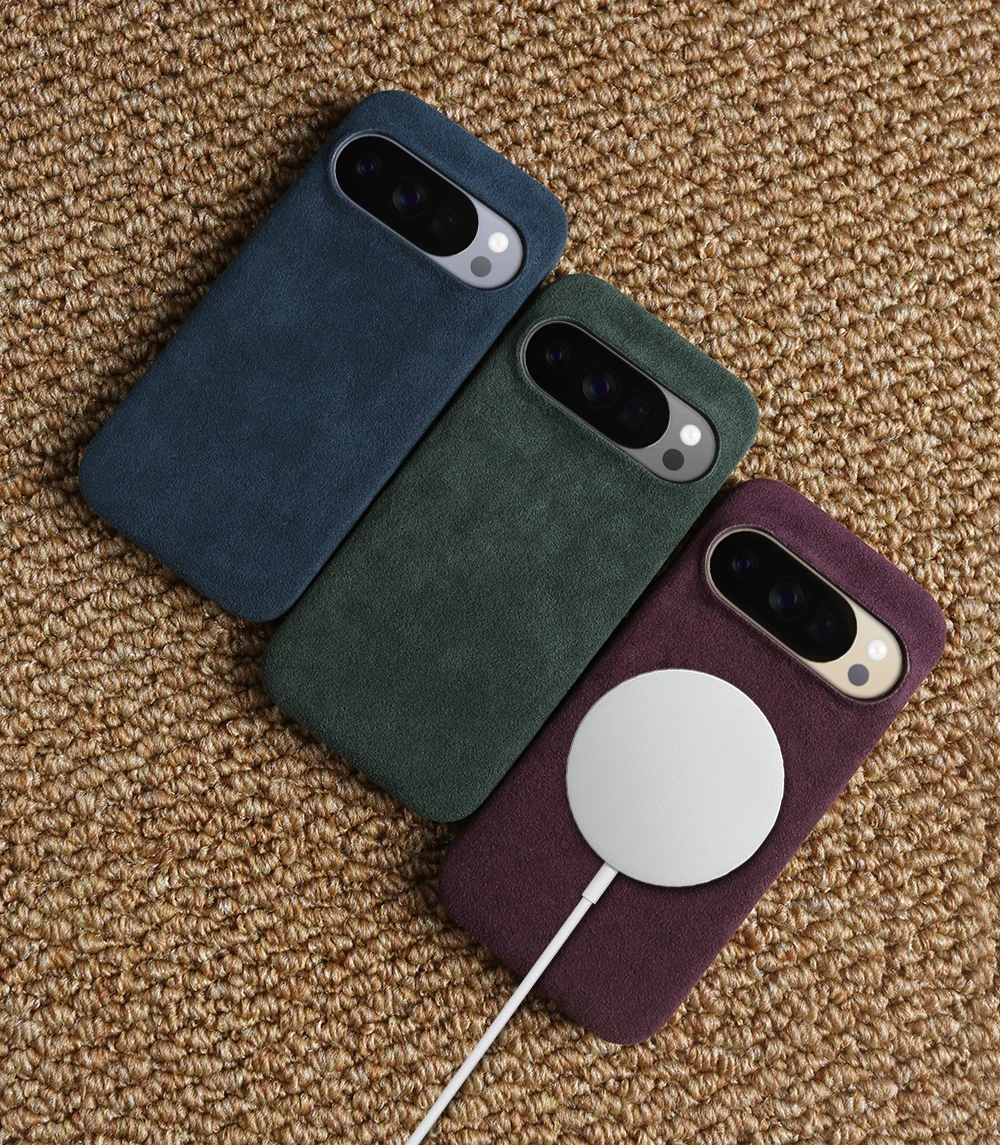 

For Magsafe ALCANTARA Fur Leather Case for Google Pixel 10A 10 9 Pro XL 9A 8A 7A 6A 6 7 8 Pro Magnetic Shockproof Phone Cover