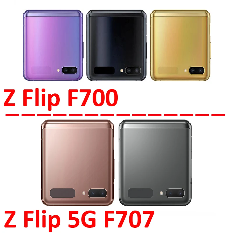 For Samsung Galaxy Z Flip 5G F700 F707 Phone New Housing Chip SIM Card Tray Slot Holder Pocket Parts Black Gold