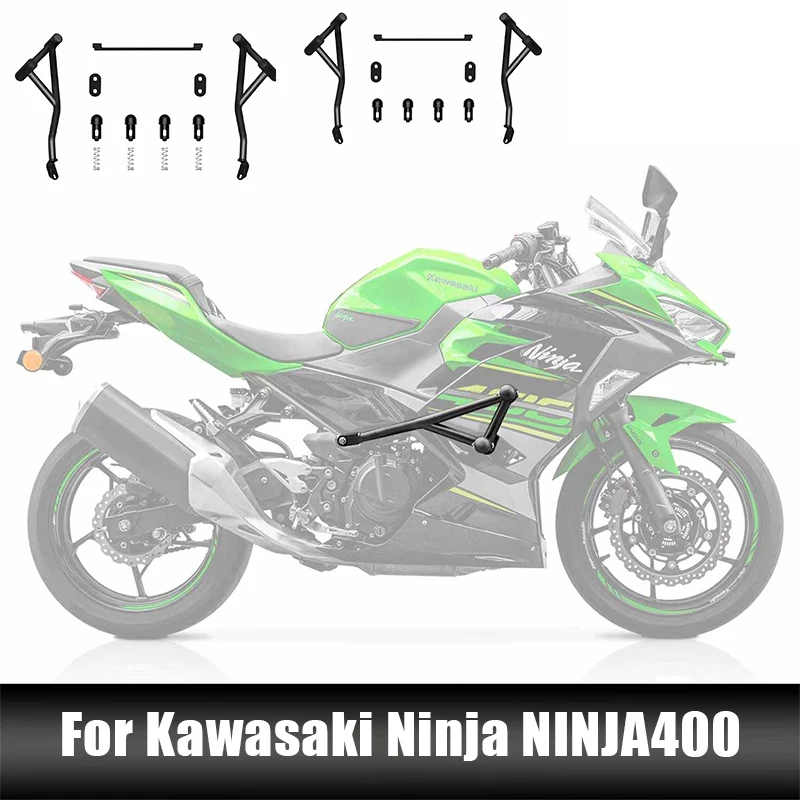 

Модифицированный бампер против падения для Kawasaki Ninja NINJA400, бампер из высокоуглеродистой стали, пружинная амортизирующая планка против падения, новинка 2024 года